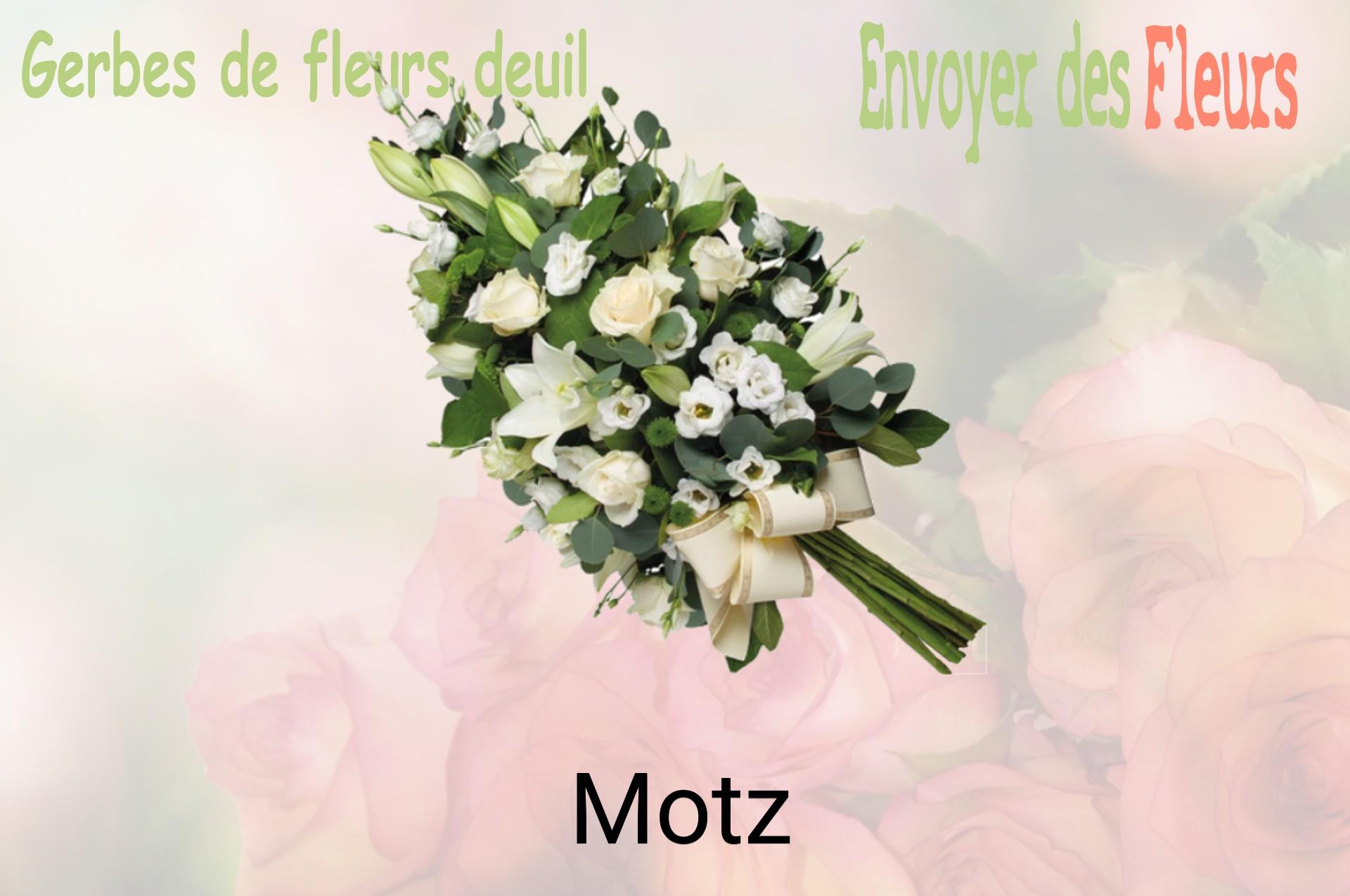 Gerbe de fleurs de deuil livrée à Motz